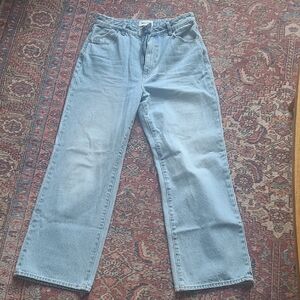 ROLLA'S Heidi High-rise Wide-leg Blue Denim